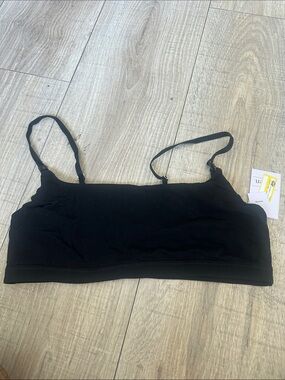 Auden Black Seamless Bralette with Adjustable Straps